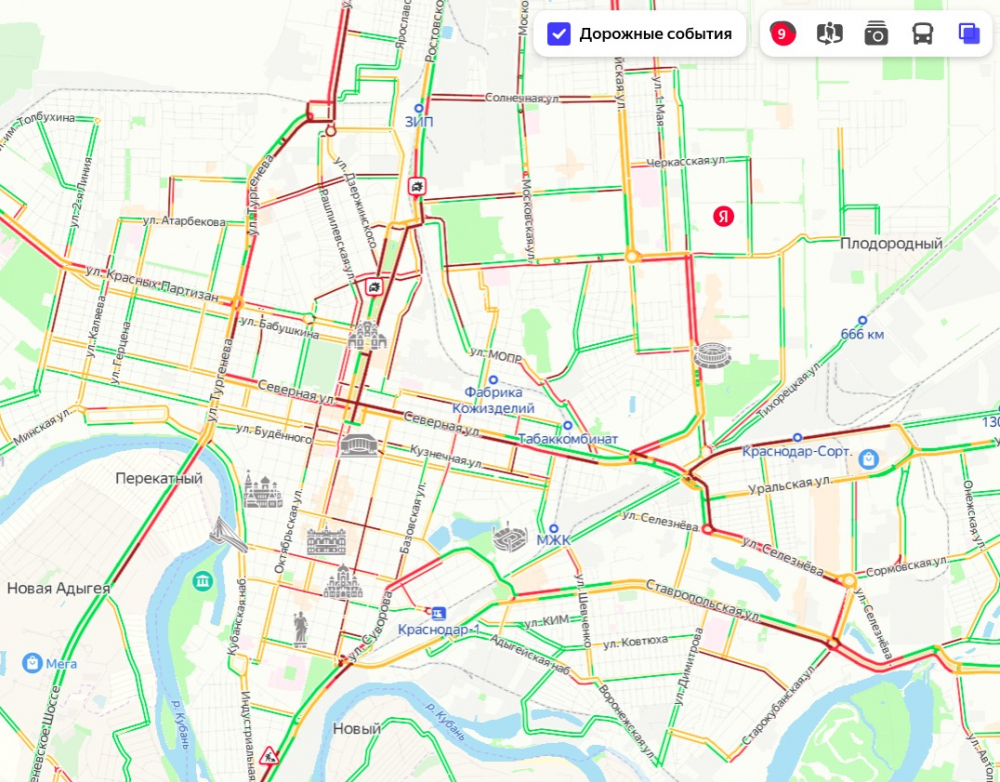Карта пробок краснодар. Пробки Краснодар. Пробки Северская Краснодар сейчас. ЖК премьера пробки Краснодар. 9 Балльные пробки.