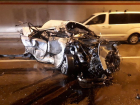 В жутком ДТП в Сочи погиб водитель люксовой иномарки: его «Лексус» сложился «гармошкой»