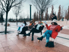 Зима в Краснодаре: в парке Галицкого появились продавцы снега