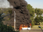 В Краснодаре на ходу загорелся пассажирский автобус