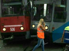 В Краснодаре столкнулись два трамвая: водители не уступили дорогу