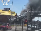 В Краснодаре сгорел автосалон "Трансфор"