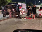 Под Новороссийском шесть машин столкнулись в жуткой аварии 