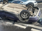 Утро в центре Краснодара началось с аварии с «перевертышем»