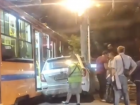 Иномарка протаранила трамвай в Краснодаре