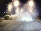Появилось видео момента аварии, устроенной «корейцем» с московскими номерами под Краснодаром