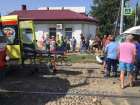 Трамвай столкнулся с грузовиком в центре Краснодара