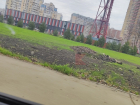 Николаевский бульвар в Краснодаре завалили строительным мусором