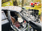 В Краснодаре иномарка съехала с мокрой дороги и врезалась в дерево: водитель погиб