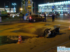 В центре Краснодара сгорел мотоцикл