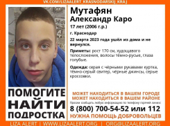 В Краснодаре пропал 17-летний подросток