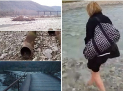 Разрушенный наводнением мост на Кубани не восстановили: люди отрезаны от цивилизации