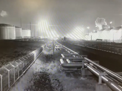 Появилось видео ударов НЛО по нефтебазе в Краснодарском крае