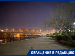 На участке главной набережной Краснодара нет освещения 