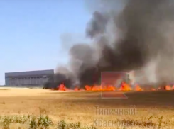 В Краснодаре сгорело 500 кв. м пшеничного поля