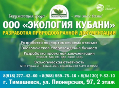  На Кубани появилась возможность оформить документы по экологическому сопровождению 