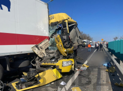 Водитель большегруза погиб в массовом ДТП в Краснодарском крае