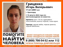 В Краснодаре третий день ищут 17-летнего подростка