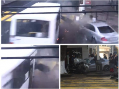 Появилось видео ДТП в Краснодаре: водитель автобуса вылетел через пассажирское окно