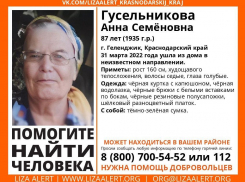 На Кубани пропала 87-летняя пенсионерка