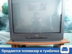 Тумбочка и телевизор для дачи продаются в Краснодаре