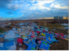 Очередную жуткую свалку сняли на видео с высоты в Краснодаре