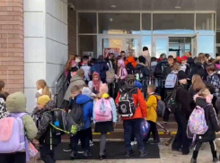 Столпотворения детей образовались к школе Краснодара