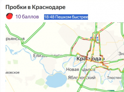 «Яндекс» посоветовал краснодарцам идти пешком из-за 10-балльных пробок
