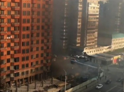  На стройплощадке элитного дома в Краснодаре произошел пожар 