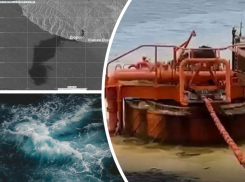 Огромное нефтяное пятно возле Новороссийска разбросало по всей акватории Черного моря