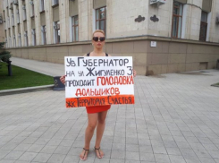  На 11-й день голодовки дольщики «Территории счастья» устроили пикет у здания администрации Кубани 