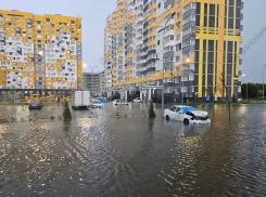 Вода лилась с потолка: в Краснодаре дождь затопил новую многоэтажку