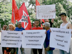 Пикет за сохранение троллейбусов прошел в парке Краснодара