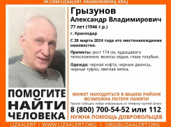Внезапно исчезнувшего пенсионера ищут в Краснодаре