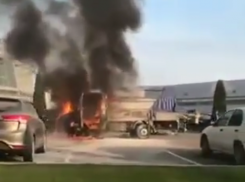  Возле краснодарского аэропорта сгорела «ГАЗель» 