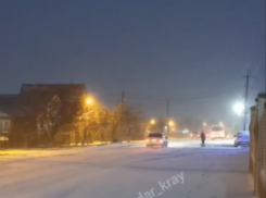 Краснодарский край засыпало снегом