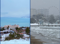 Снежный парадокс: как выглядят морские курорты Кубани во время настоящей зимы 