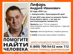 В Краснодарском крае бесследно исчез 53-летний мужчина на авто