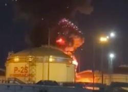 Появилось видео взрыва на нефтебазе в Краснодарском крае