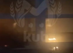 Появилось видео поджога военкомата в Горячем Ключе