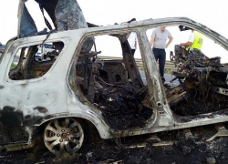Заживо сгорели три человека в ДТП на Кубани