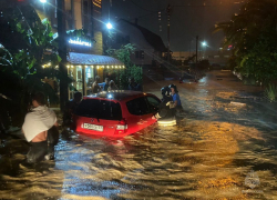 В поселке Мирный Краснодарского края эвакуировали людей из-за подтопления 150 дворов и домов