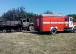  В Адыгее вспыхнул грузовик