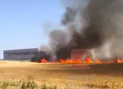 В Краснодаре сгорело 500 кв. м пшеничного поля