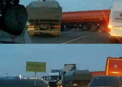 Бензовоз попал в ДТП под Краснодаром 