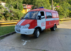 На Кубани из-за проливного дождя река Восточный Дагомыс вышла из берегов