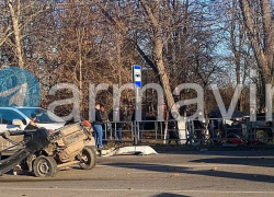 В Краснодарском крае авто разорвало на части после массового ДТП 