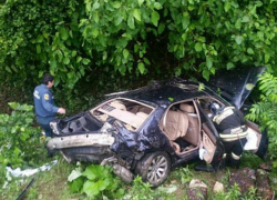 В Сочи лихач на «БМВ» при крутом повороте упал в обрыв