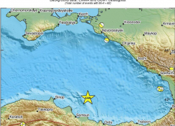 В 368 км от Краснодара произошло землетрясение 
