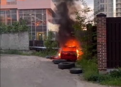 В Краснодаре загорелся «Запорожец», никто не пострадал